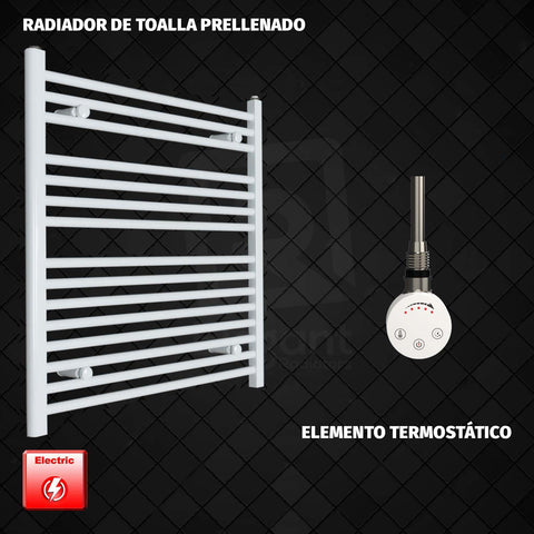 Radiador Toallero Eléctrico Blanco de 900 mm de Ancho