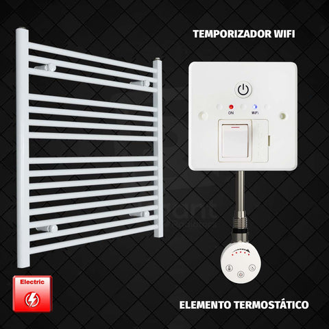 Radiador Toallero Eléctrico Blanco de 900 mm de Ancho