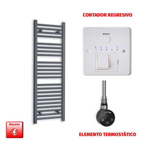 Radiador Toallero Eléctrico Anthracite 400mm Ancho - Precargado