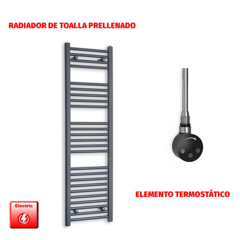 Radiador Toallero Eléctrico Anthracite 400mm Ancho - Precargado