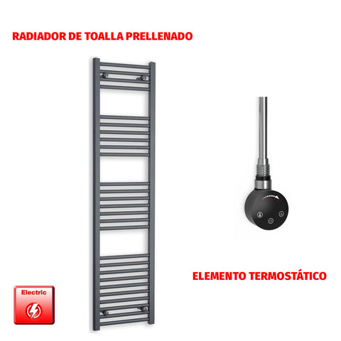 Radiador Toallero Eléctrico Anthracite 400mm Ancho - Precargado